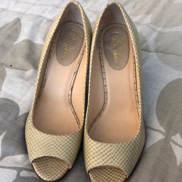 cole haan snakeskin wedge